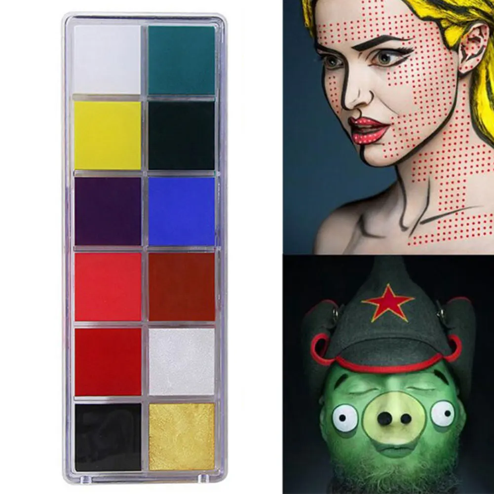 Non-toxic Body Easy Apply Face Paint Kit Kids Adults Makeup Leakproof Professional Cosplay Supplies Multi Colored Festivals | Красота и