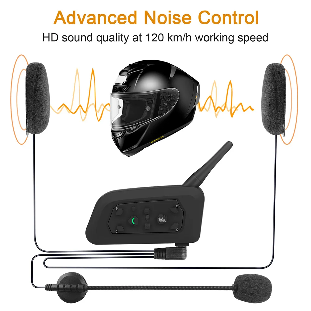 

Motorcycle Helmet Intercom Dedicated Headset Stereo Headsets with Microphone for V4 V6 Design Professional Earphone Replacement