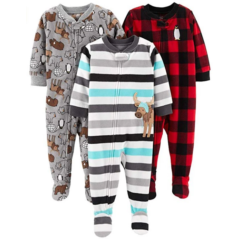 Children carte boys and girls fleece Siamese climbing clothing with foot warm pajamas baby leotard Romper bag fart long climb|cartes boys|rompers