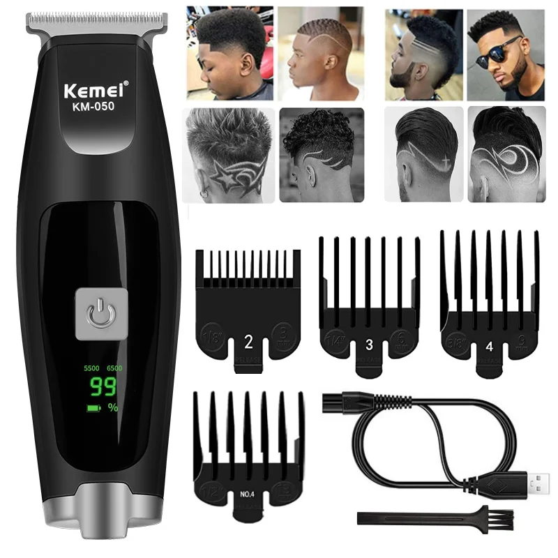 

Kemei Electric Hair Clipper for Men Rechargeable Hair Trimmer Professional Razor Hair Cutting Machine Haircut Barber Clippers