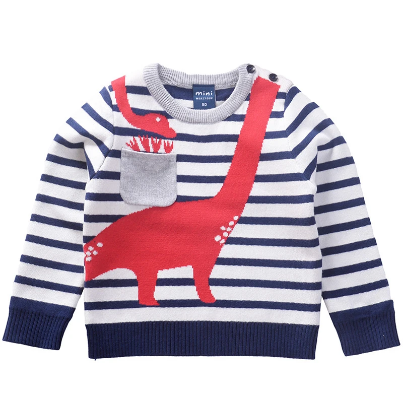 Свитера для маленьких мальчиков новинка 2019 осенняя одежда свитер с вышивкой в