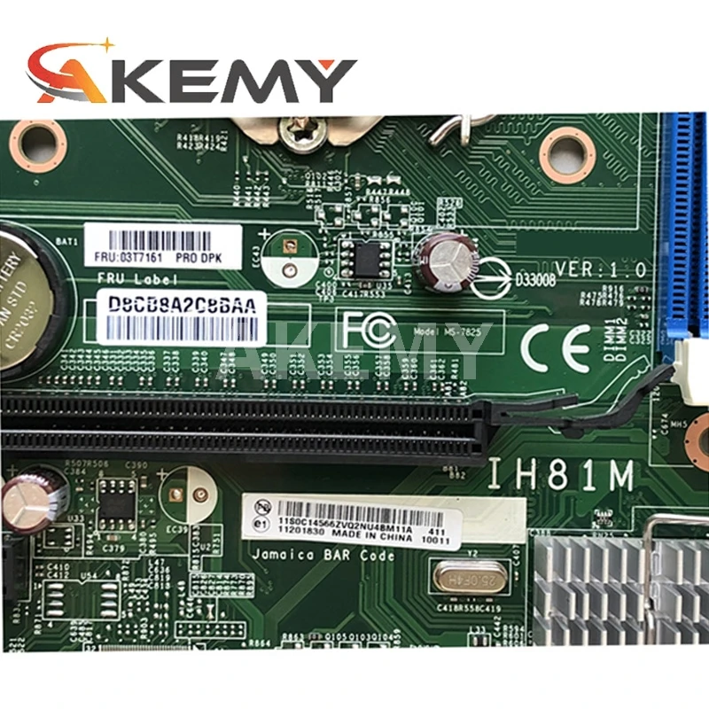 

High quality 03T7161 For Lenovo ThinkCentre E73 IH81M H81 desktop Motherboard FRU:03T7161 DDR3 High quality 100% Fully Tested