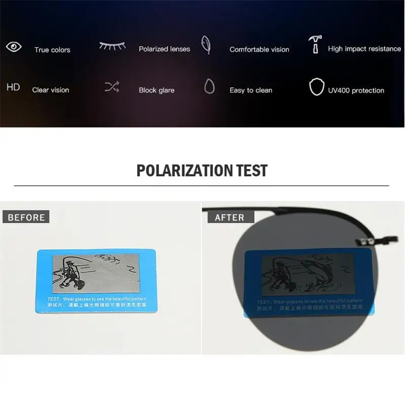 Очки солнцезащитные поляризационные унисекс модные удобные аксессуары с