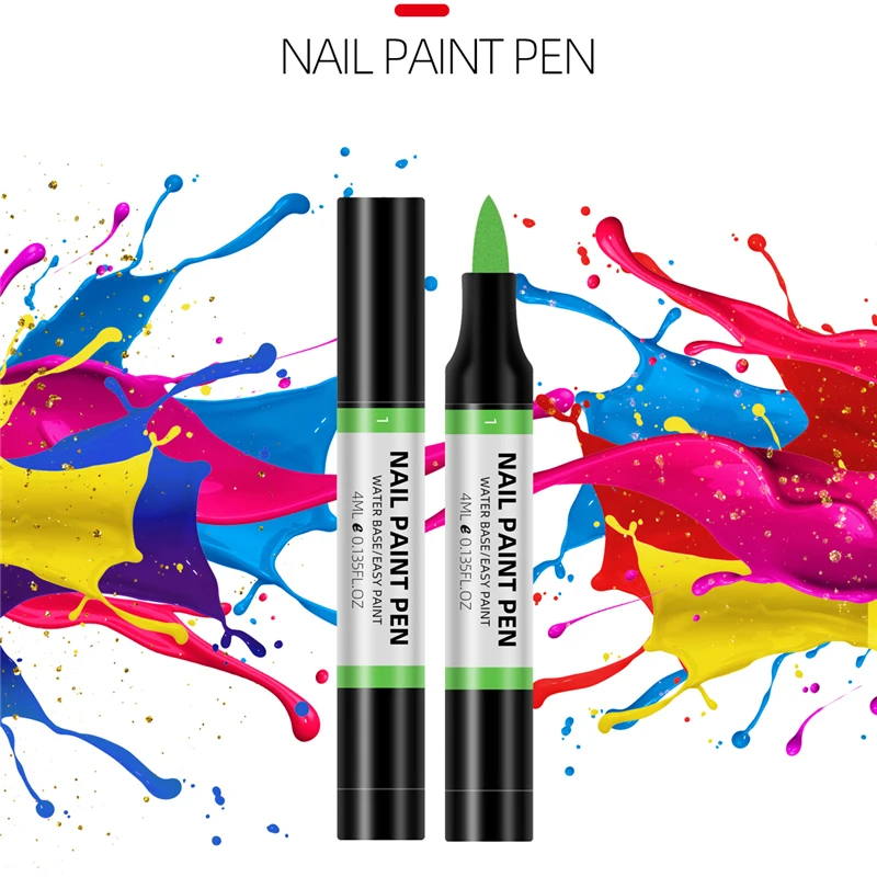 1 шт. 24 цвета лак для ногтей ручка рисования 3D цветок точечная модный долговечный