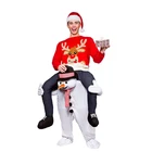 Женский, мужской, Рождественский, снеговик, носите меня на спине, одежда, Волшебные брюки, женские, мужские, Рождественский, Хэллоуин, косплей-костюм, искусственные ноги с животными