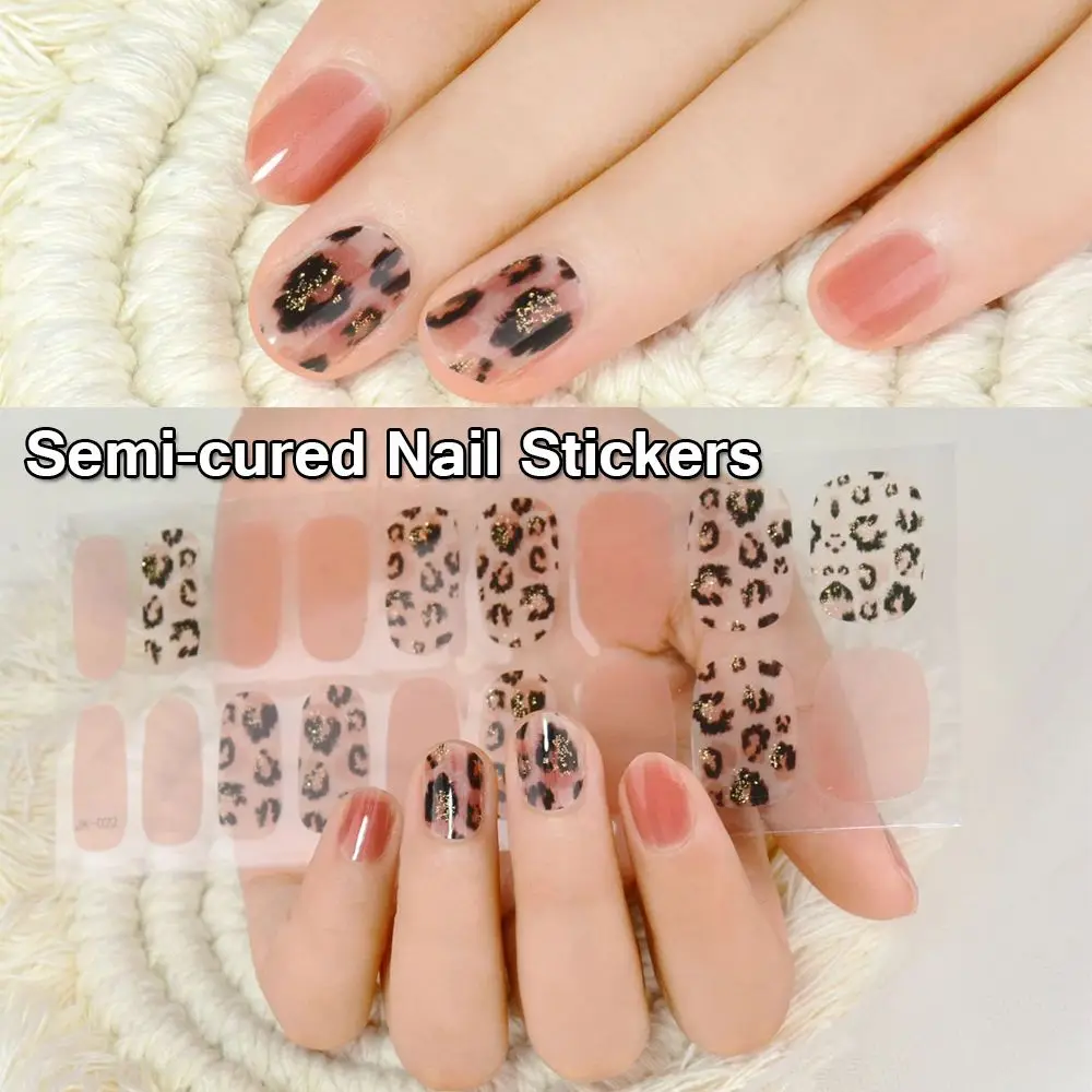 

1 Набор, новые полузатвердевающие наклейки для ногтей, 3D наклейки для французского дизайна, Типсы для дизайна ногтей, корейские искусственн...