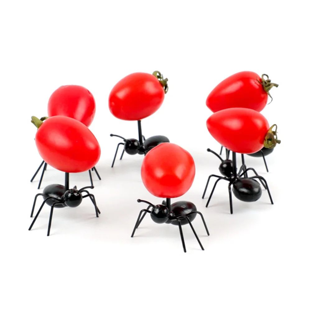 

12 PCS Ants Food Fruit Picks decoration Ant Shape Forks Snack Cake Dessert Tableware for Home Kitchen Party Dinner Fruit Pick