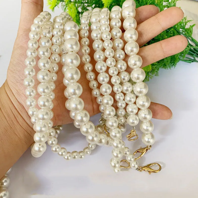 

Bag Pearl Chain Bag Shoulder Strap Accessories Diagonal Bead Chain Beaded Mobile Phone Case Hand Chain