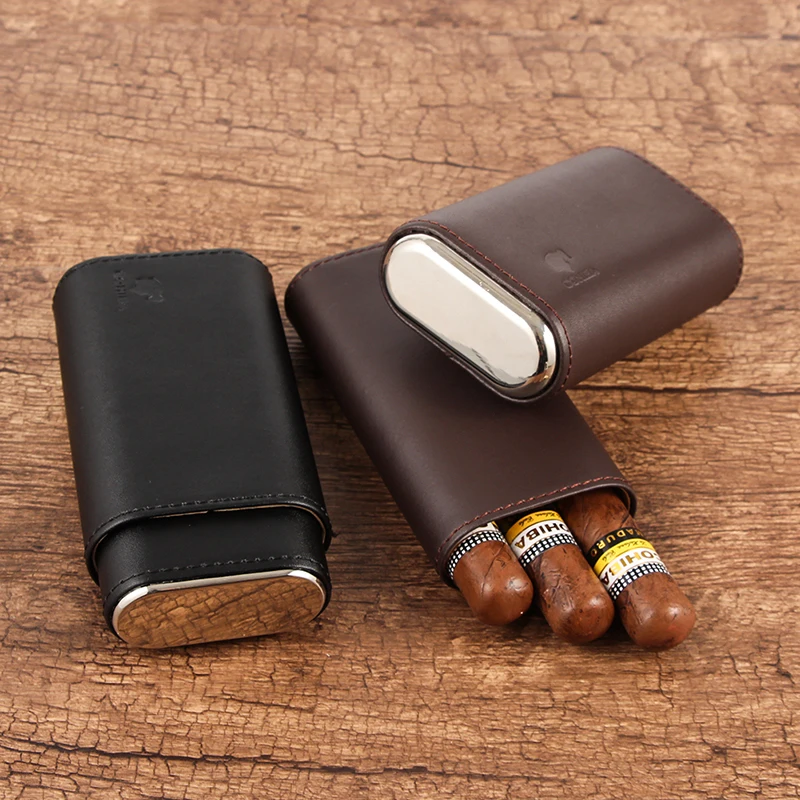 COHIBA Путешествия сигары чехол Портативный кожа хьюмидор для сигар аксессуары