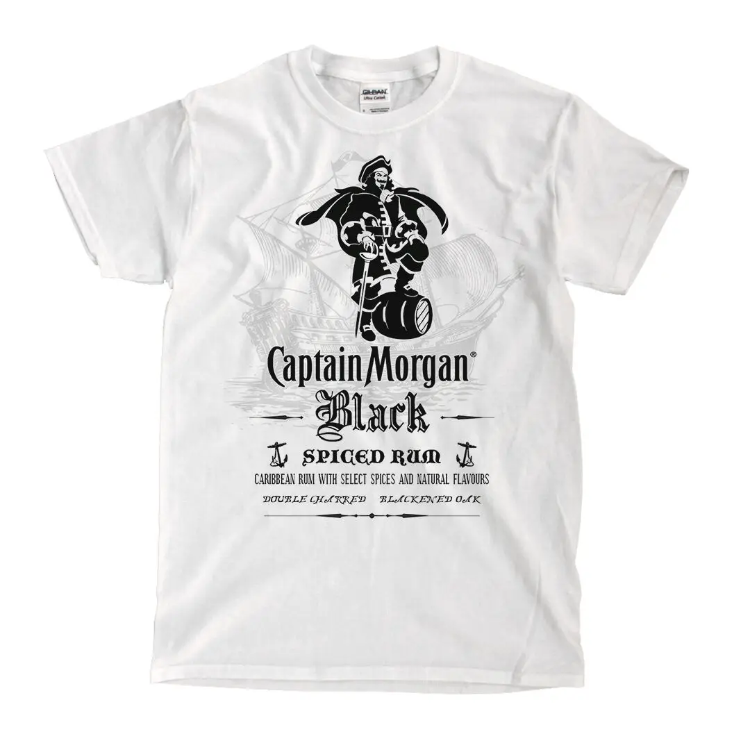 

Captain Morgan Black Rum White T-Shirt - Ships Fast! High Quality! 2019 Unisex Tee