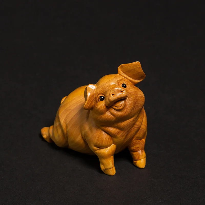 Китайская статуя животного из 4 свиней ручная работа украшение для дома