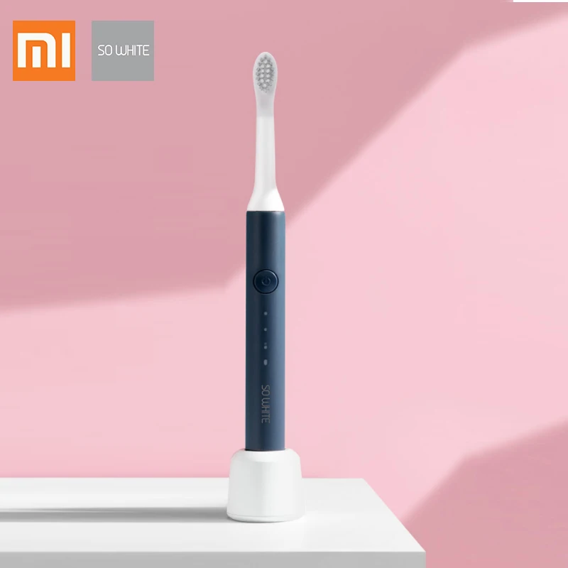 blue Xiaomi электрическая зубная щетка Sonic волновая зубная щетка для сменной головки зубной щетки перезаряжаемая электрическая зубная щетка подарок 5 - Цвет: blue