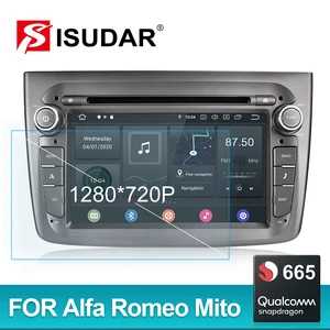 Автомобильный мультимедийный плеер Isudar Qualcomm 1 Din для Alfa Romeo Mito 2008- CANBUS автомобильное радио 8 Core Видео DVD GPS система Android 10