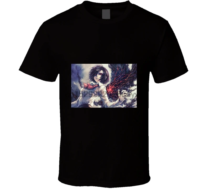 Мужская футболка Токийский Гуль Кирисима тоука девушка Манга Аниме Футболка