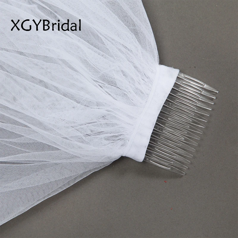 

New Arrival Elegant Wedding Veil Long One Layer Lace Edge White Cathedral Veil with Free Comb Wedding Accessory for Bride