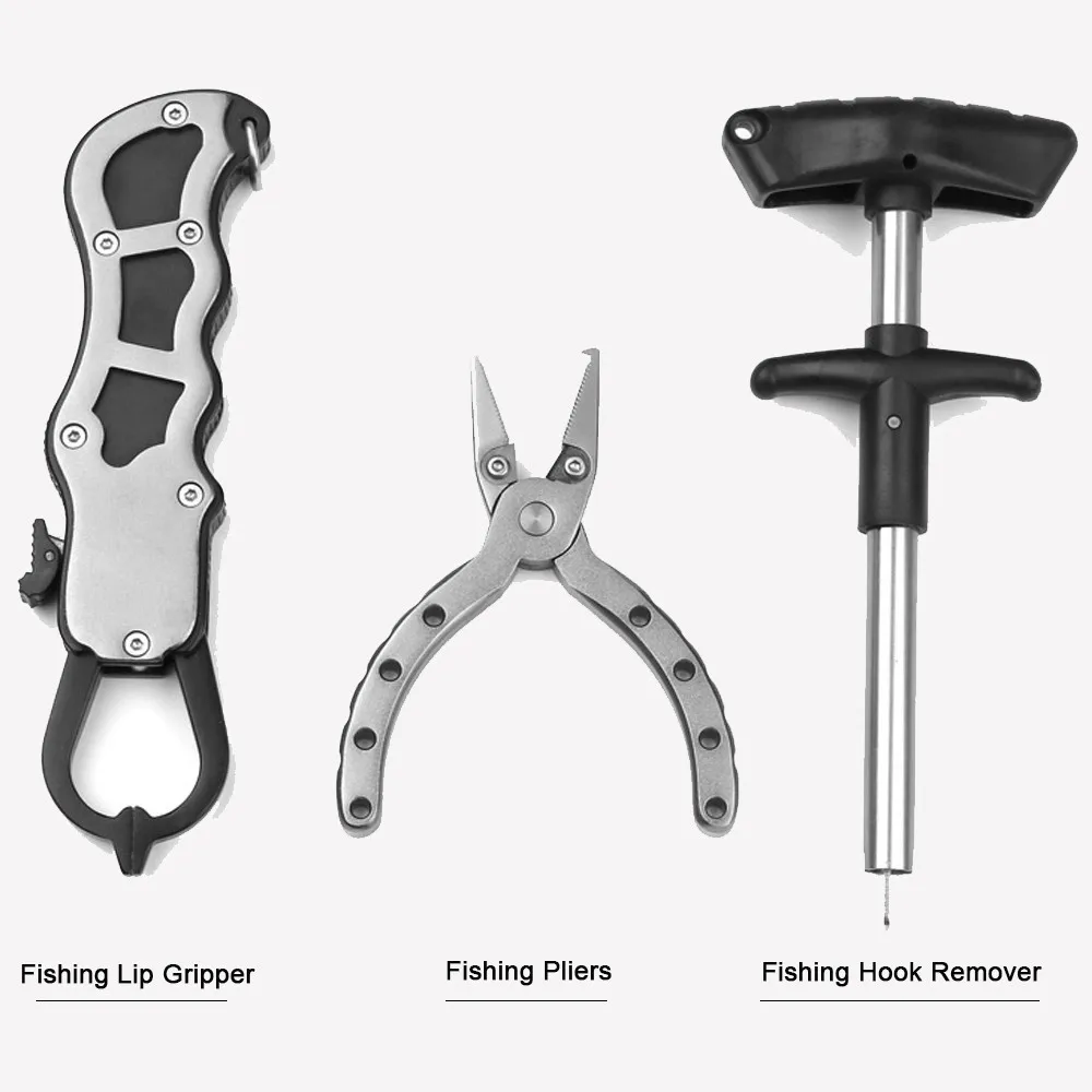 

3PCS Mini Portable Fishing Tools Combo Fishing Tackle Set with Fish Lip Gripper Pliers Hook Remover