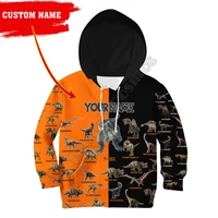 love dinosaur printed hoodies kids pullover customize your name sweatshirt tracksuit t shirts boy girl funny animal apparel 28