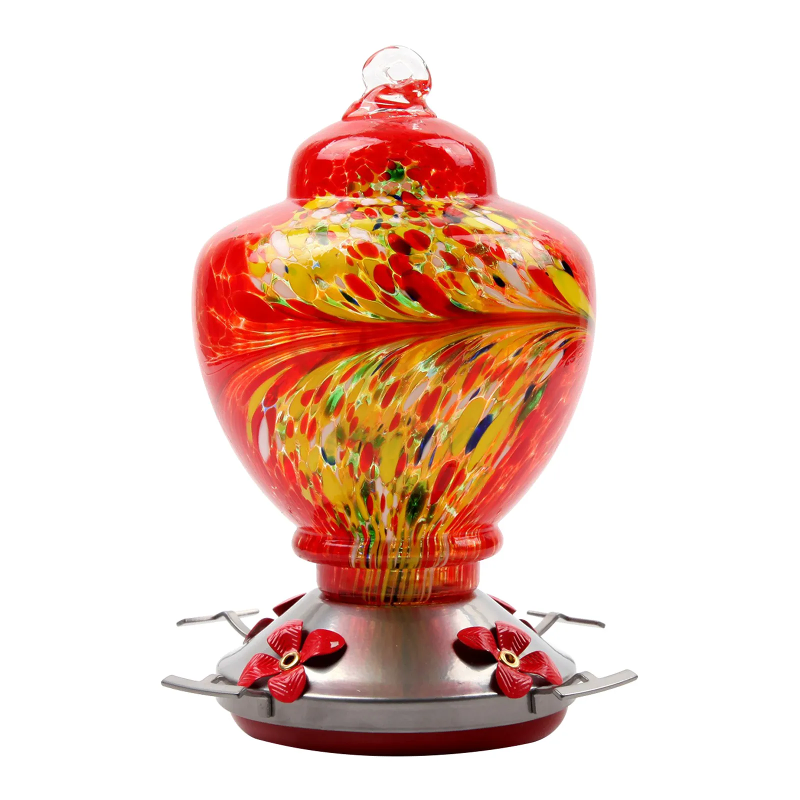 Дворовый Садовый декор Колибри Фидер Рука выдувное Стекло инвентарь садовые