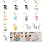 1 шт. алфавит на высоком каблуке обувной брелок Стразы Кристальный кошелек автомобильный брелок для ключей декоративный сплав брелок автомобильный кулон подарки