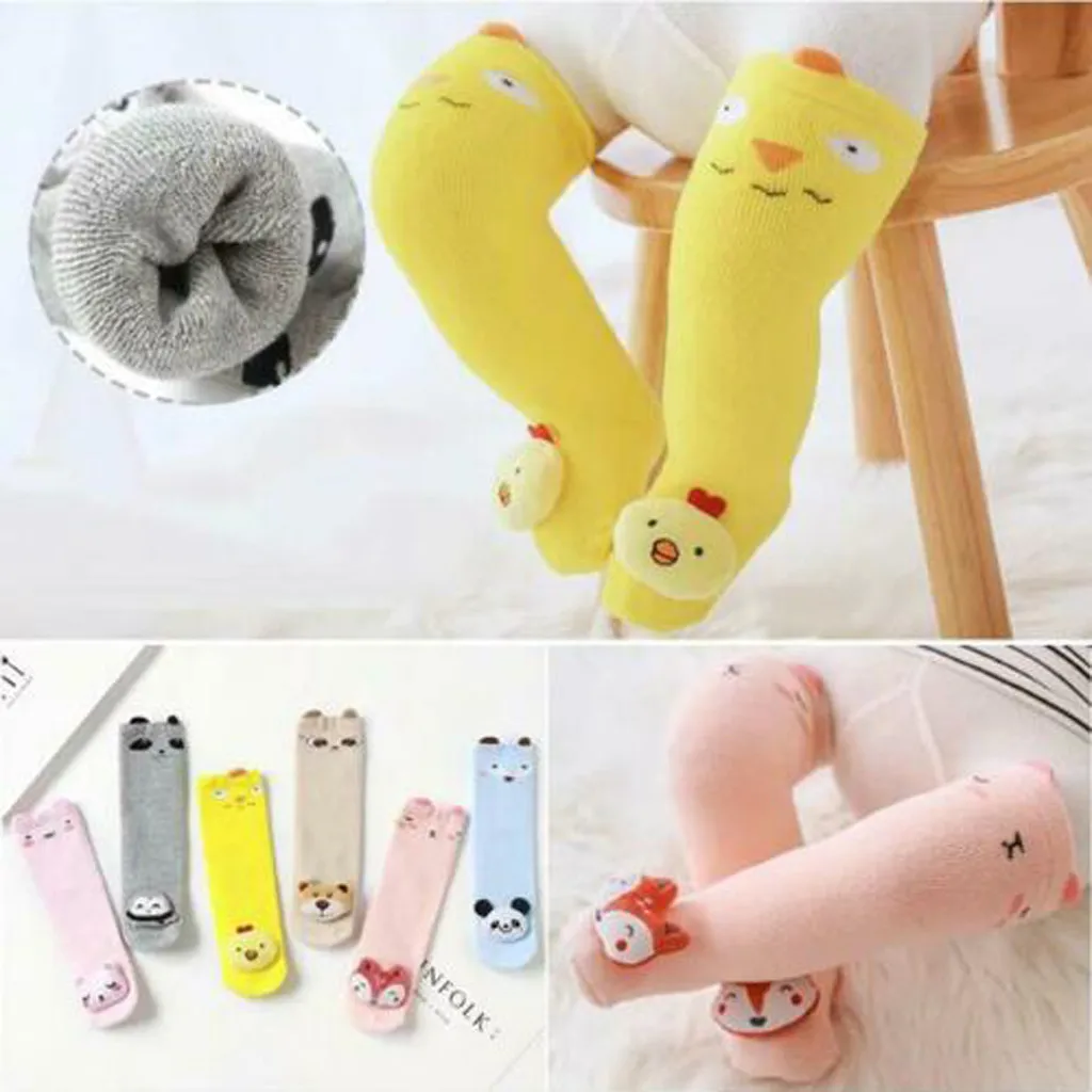 Для детей от 0 до 18 месяцев хлопковые носки средней длины с героями мультфильмов