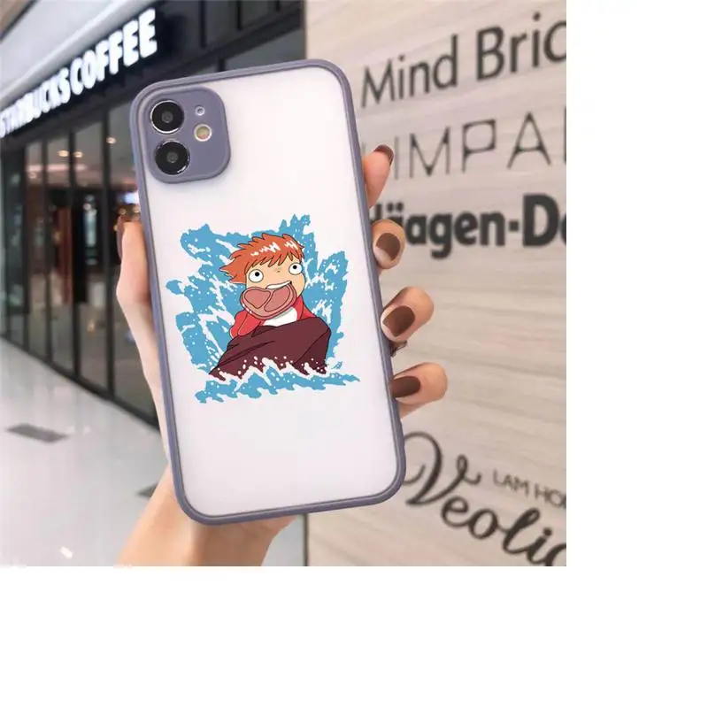 

Ponyo Studio Ghibli Anime luxury Phone Cases shell matte transparent For iphone 7 8 11 12 plus mini x xs xr pro max cover