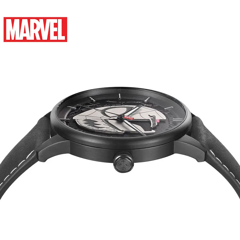 Оригинальные мужские часы Marvel люксовый бренд мужские спортивные часы Человек-паук Кварцевые наручные часы с кожаным ремешком часы 50 м водонепроницаемые