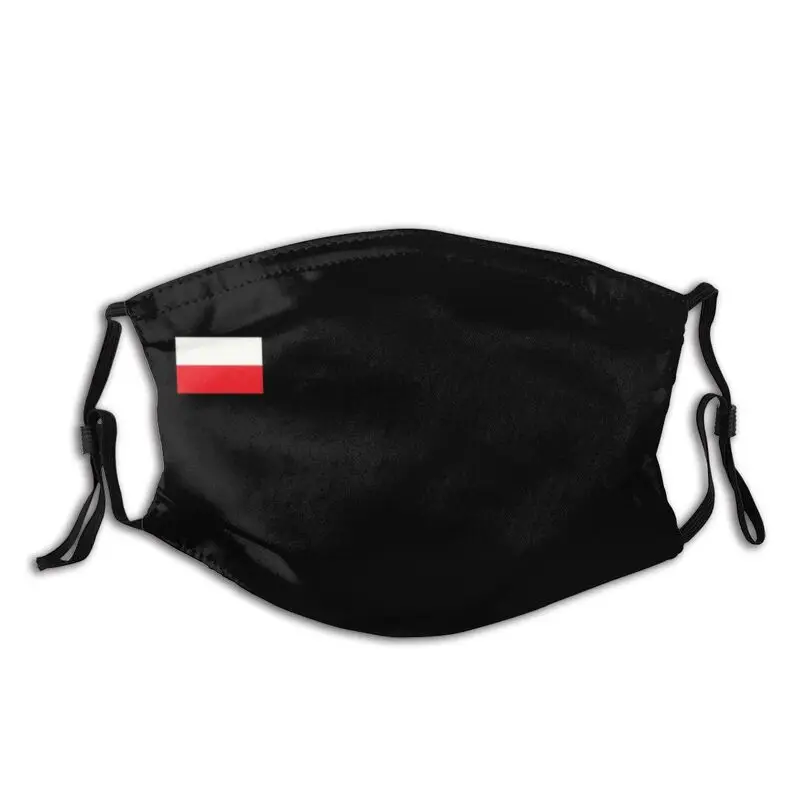 

Washable Flag Of Poland Mouth Face Mask Polska Polish Patriot Anti Haze Dust Protection Respirator Muffle Mask with Filters