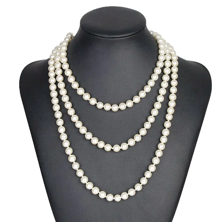 Necklace 1920s Гэтсби блесток бахромой Пейсли Хлопушка платье с 20s аксессуары набор xs, s, l, m, xl, xxl - Цвет: Necklace