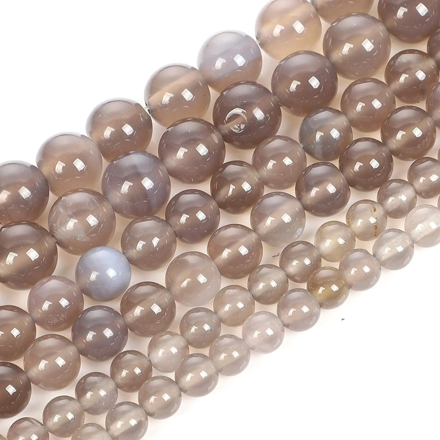 

Unpolished Smooth Gemstone Gem Strand Round Loose Beads for Jewelry Making,Energy Stone Healing Power