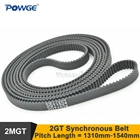 POWGE 1310 1324 1350 1360 1440 1474 1512 1524 1540 GT2 ремня ширина = 369 мм 2GT синхронного ремня 1350-GT2 1524-2GT 1440-