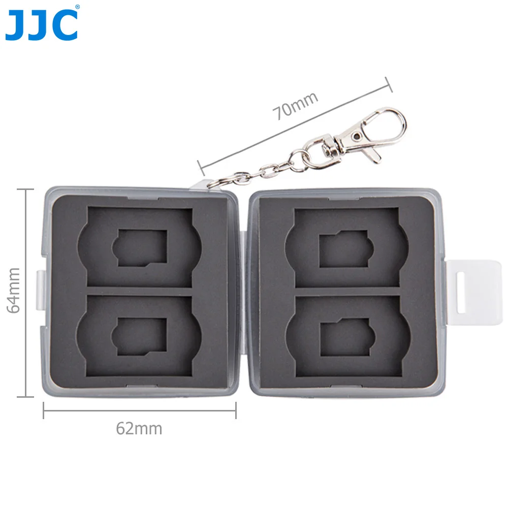 JJC Water-Resistant Camera Memory Card Case 4 SD + 4 TF Mini Compact Tough Storage Box