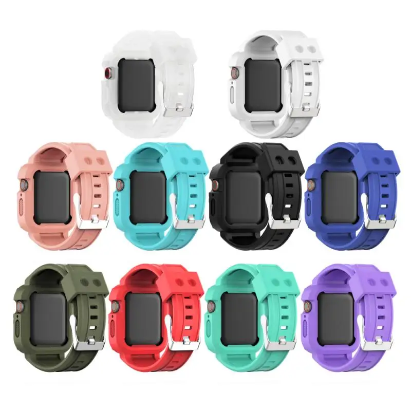 

Applicable For Iwatch6/SE Strap, Apple Watch 3/4/5 Silicone Strap Wearable Accessories Devices Smart Watch Protective Case