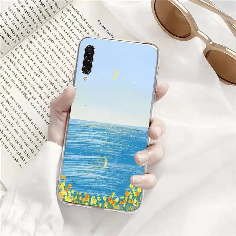 

Artistic oil painting Phone Case Transparent for Samsung A71 S9 10 20 HUAWEI p30 40 honor 10i 8x xiaomi note 8 Pro 10t 11