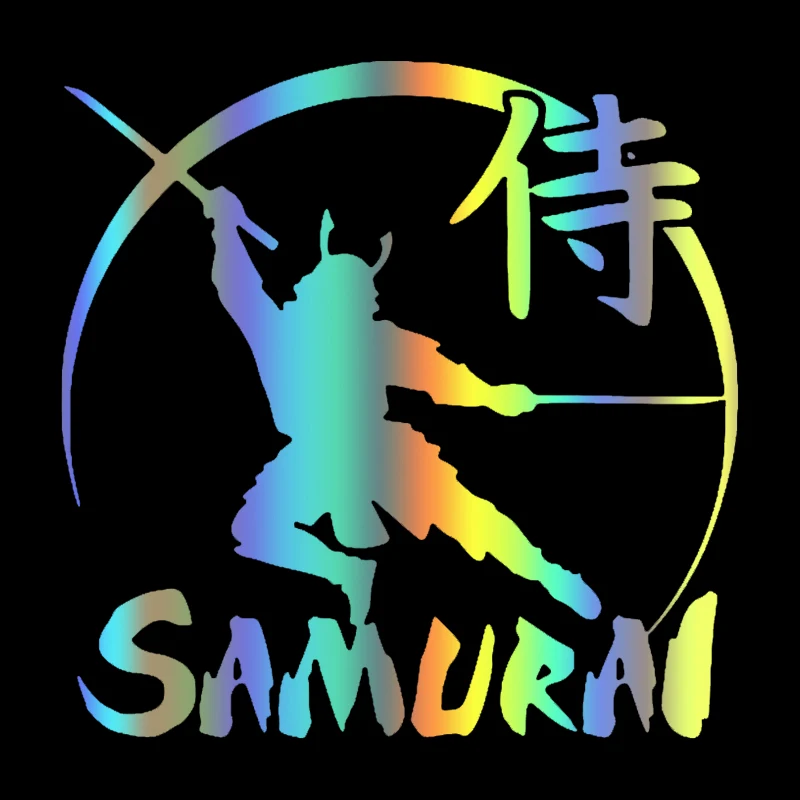 Cтикер SAMURAI для автомобиля CK3274# различных размеров виниловый наклейка водонепроницаемые автонаклейки для заднего окна бампера.