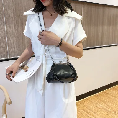 

2020 Fashion Acrylic Women's Crossbody Bag Vintage Clip Women's Shoulder Bag Luxury Soft Leather Ladies Messenger Bag Sac A Main