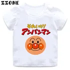 Anpanmanфутболка для мальчиков и девочек с мультяшным принтом детская забавная одежда Baikinman летняя футболка с короткими рукавами для малышей ooo5254