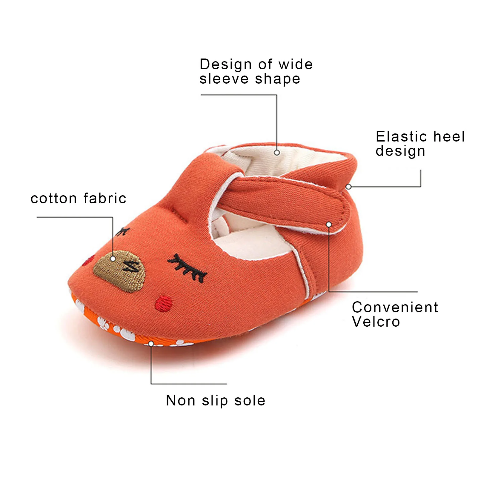Zapatos antideslizantes de algod&oacute;n con dibujos animados, calzado Unisex para beb&eacute;s, primavera y oto&ntilde;o-4