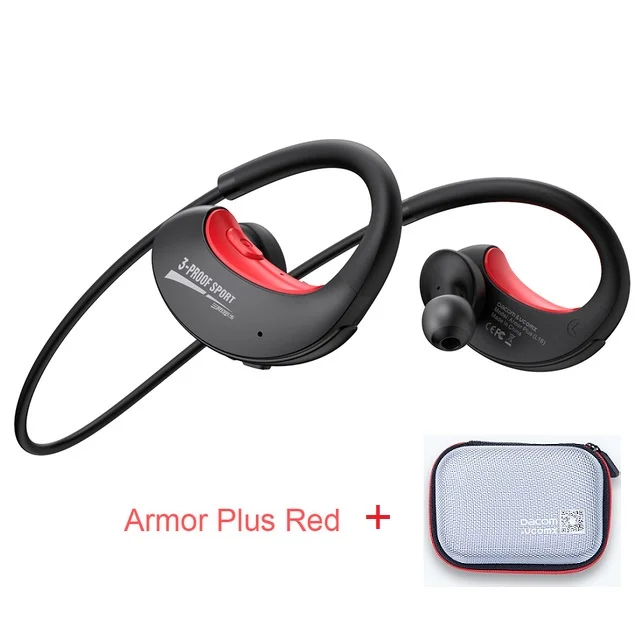 plus red without box Оригинальная DACOM Armor G06 IPX5 водонепроницаемая Спортивная Беспроводная bluetooth-гарнитура V4.1 G06 анти-пот ушной крючок для бега - Цвет: plus red without box