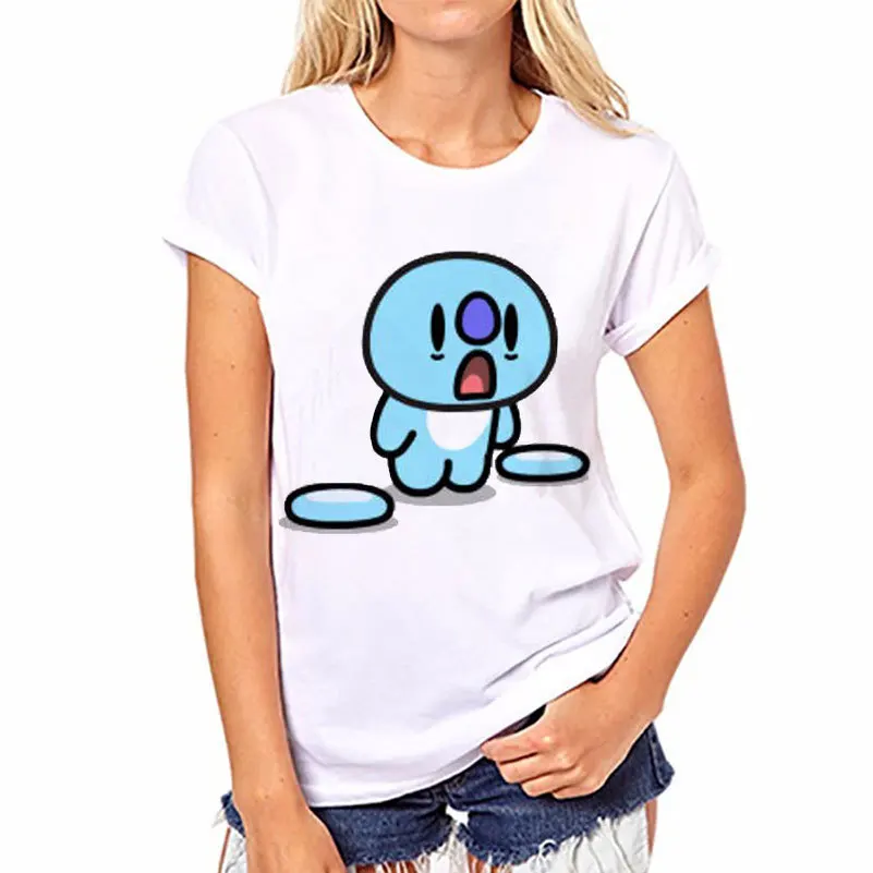 Женские футболки с милым принтом из мультфильма Удобные Свободные топы большого
