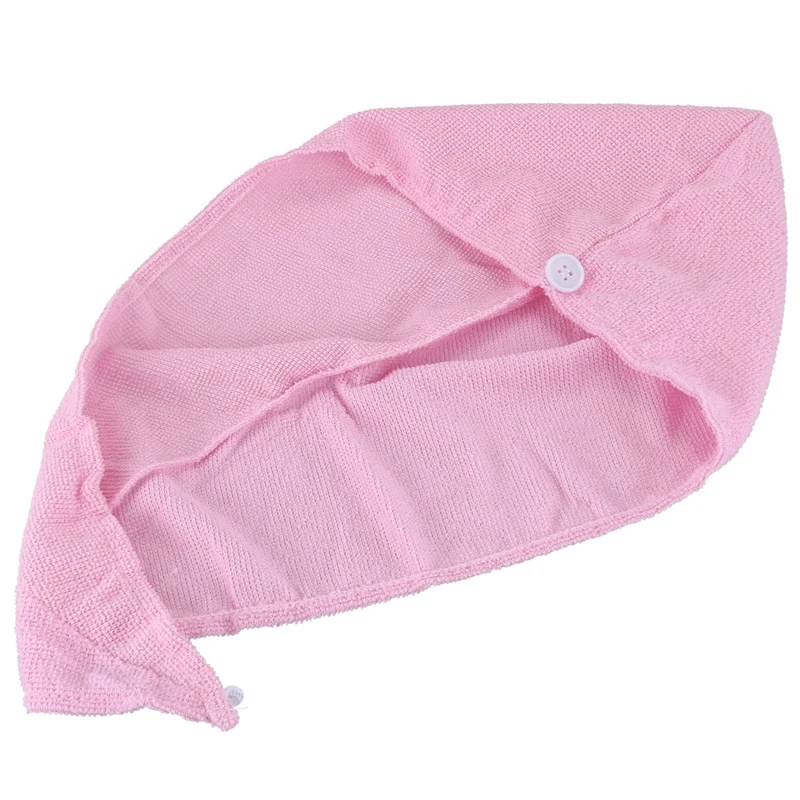 

1PC Magic minifiber Hair Drying Towel Cap Bath Head Wrap Pink