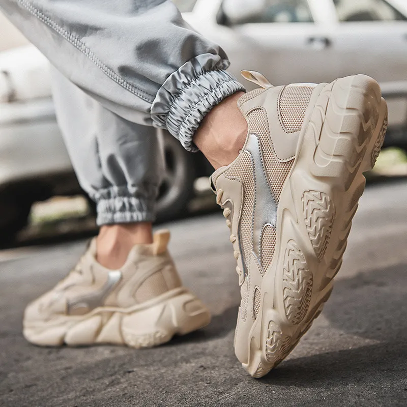 

2021 Trend Black Men Mesh Sneakers Chunky Wearstreet Men's Sneakers Casual Breathable Bounce Platform Shoes Men chaussures homme