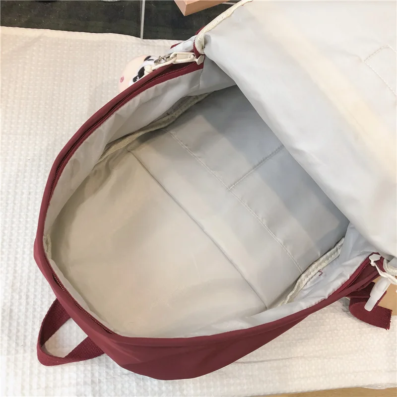 

JOYPESSIE Kawaii Women Nylon Backpack Bookbag Teenager Girls Schoolbag Cute Femal Shoulder Mochila Fashion Laptop Bagpack Colleg