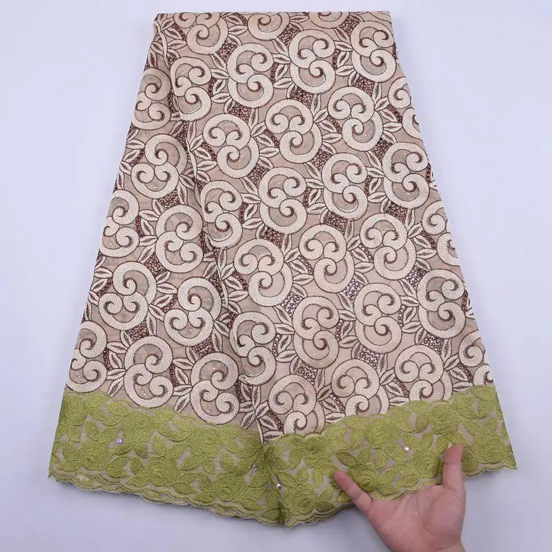 Вышивка африканская сухая хлопчатобумажная кружевная ткань 2020