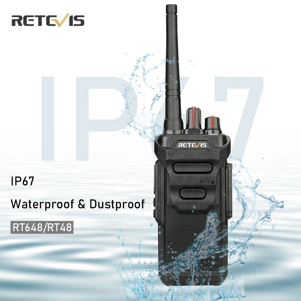 Водонепроницаемая рация RETEVIS RT48/RT648 IP67 с плавающим ПМР радио PMR446/FRS VOX USB зарядка