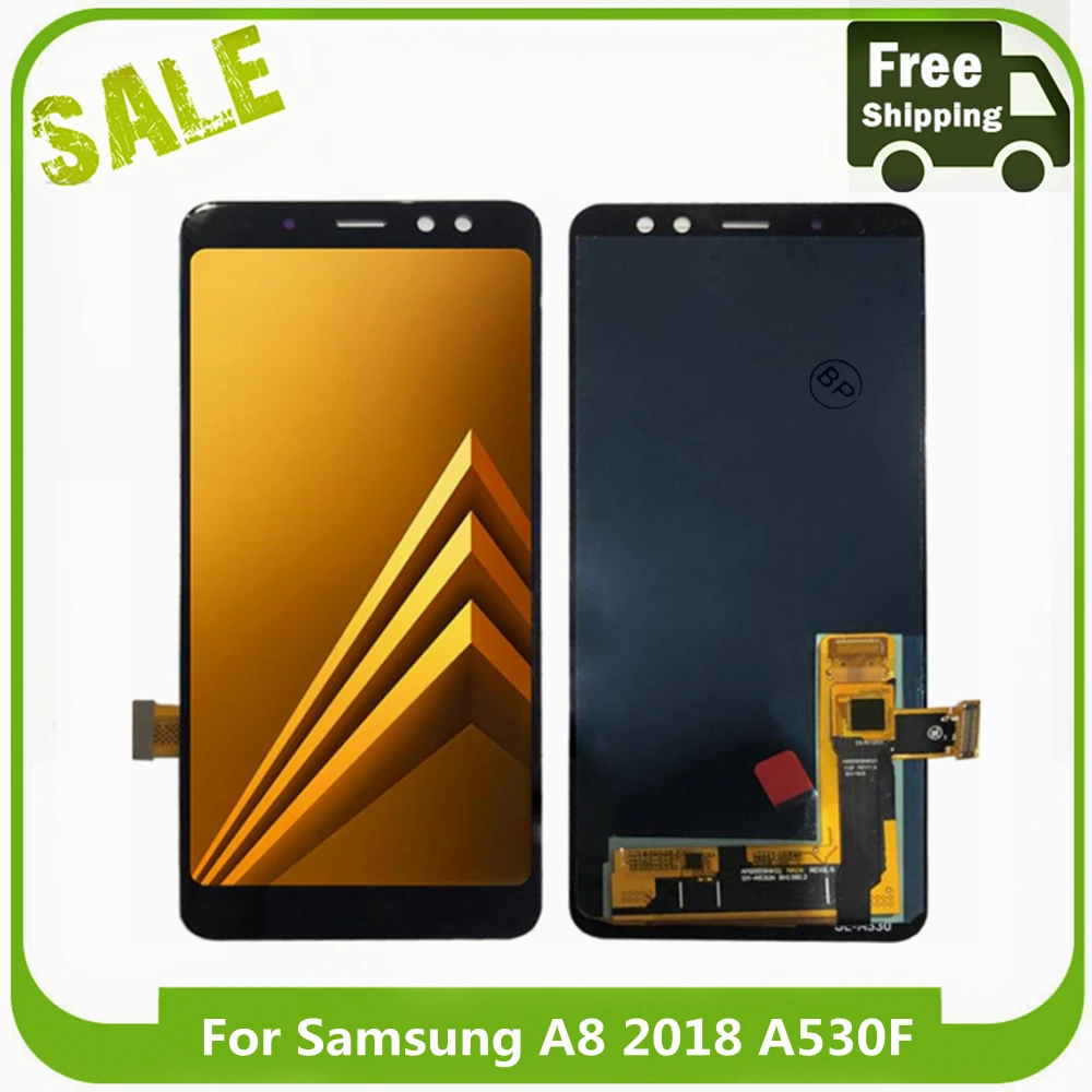 

100% протестированный OLED Samsung Galaxy A8 2018 ЖК-дисплей A530 Дисплей для Samsung A530F A530A сенсорный экран дигитайзер в сборе Замена