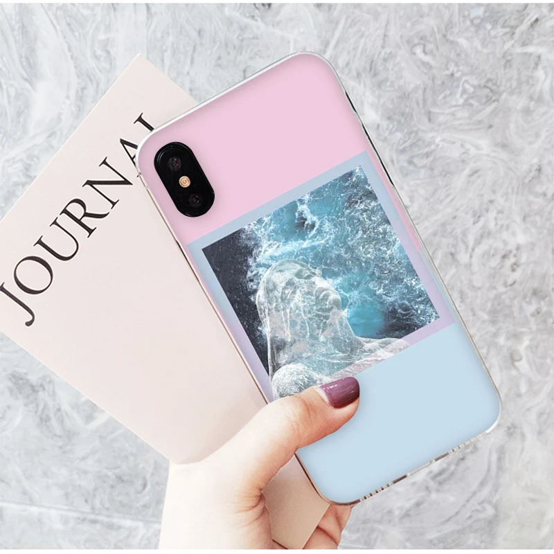 Отличный художественный эстетический чехол из мягкого ТПУ для iPhone 5 5S 6 6S 7 8 Plus X Xs