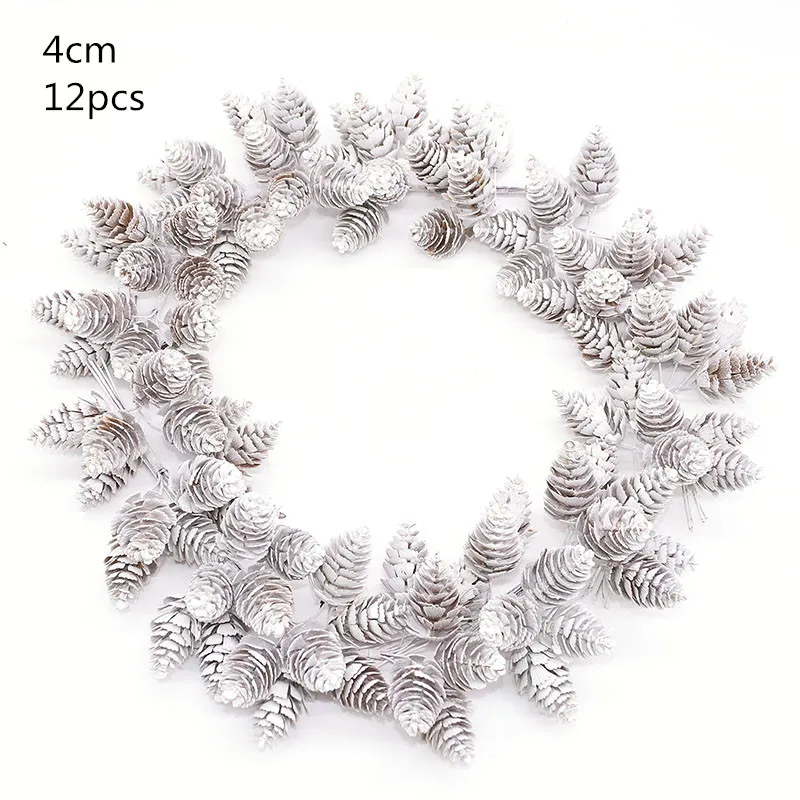 4cm 12pcs Merry Christms DIY ВЕНОК из натурального ротанга Пасхальный венок гирлянда для нового года свадьбы подвесные украшения для вечеринки принадлежности для детей подарок - Цвет: 4cm 12pcs