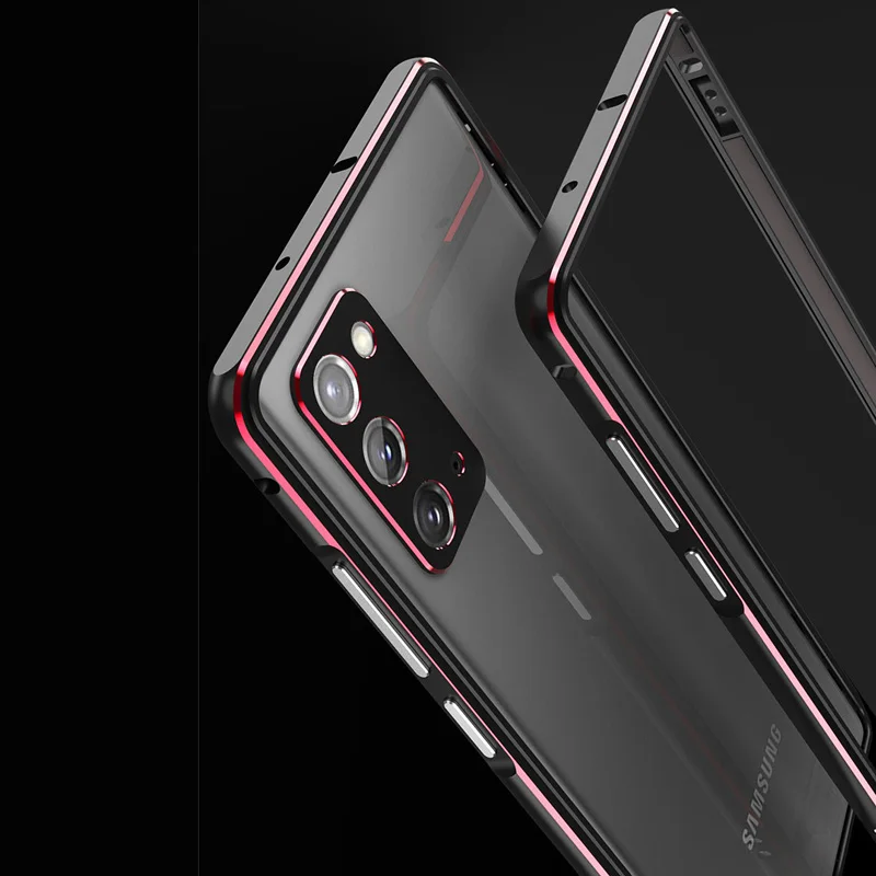 

For Samsung Note 20 Ultra Case Metal Frame Double Color Aluminum Bumper Protect Cover for Samsung note20 note 20 ultra Case