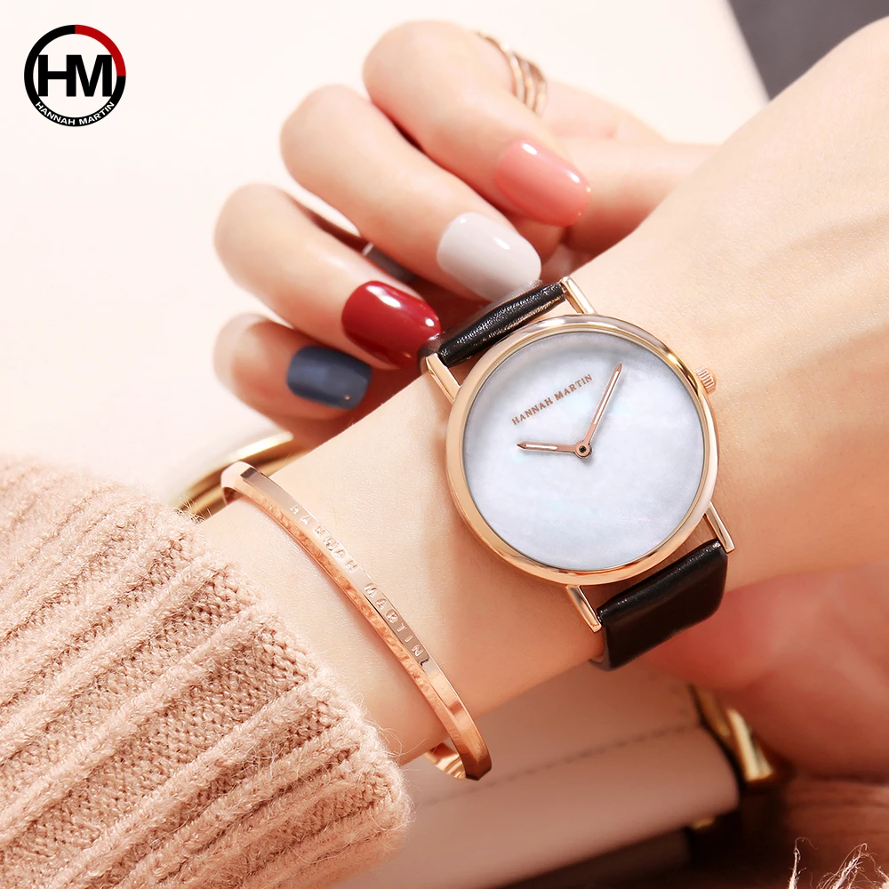 Часы наручные женские с японским кварцевым механизмом простые брендовые