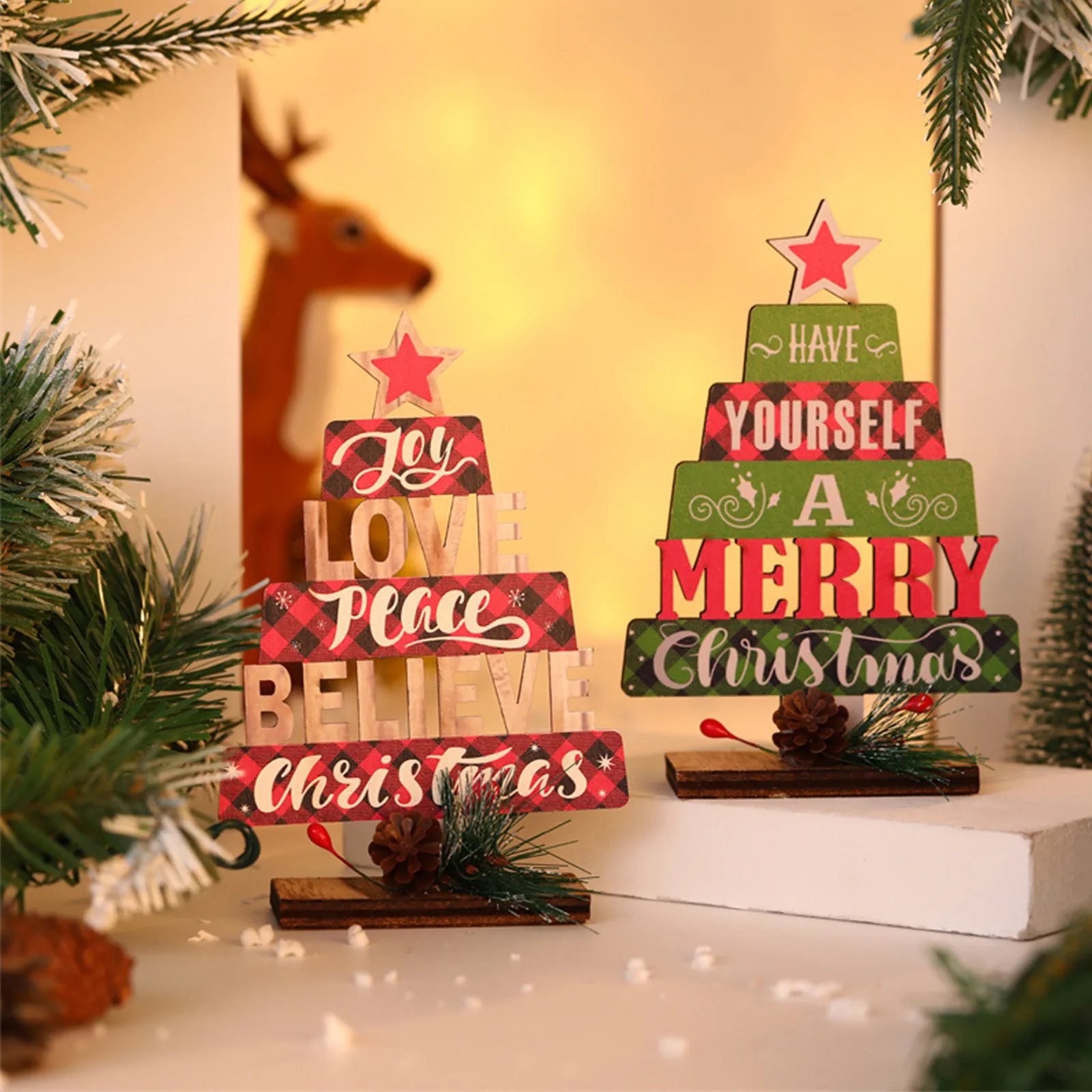 Рождественские украшения Рождественская елка с английским алфавитом для